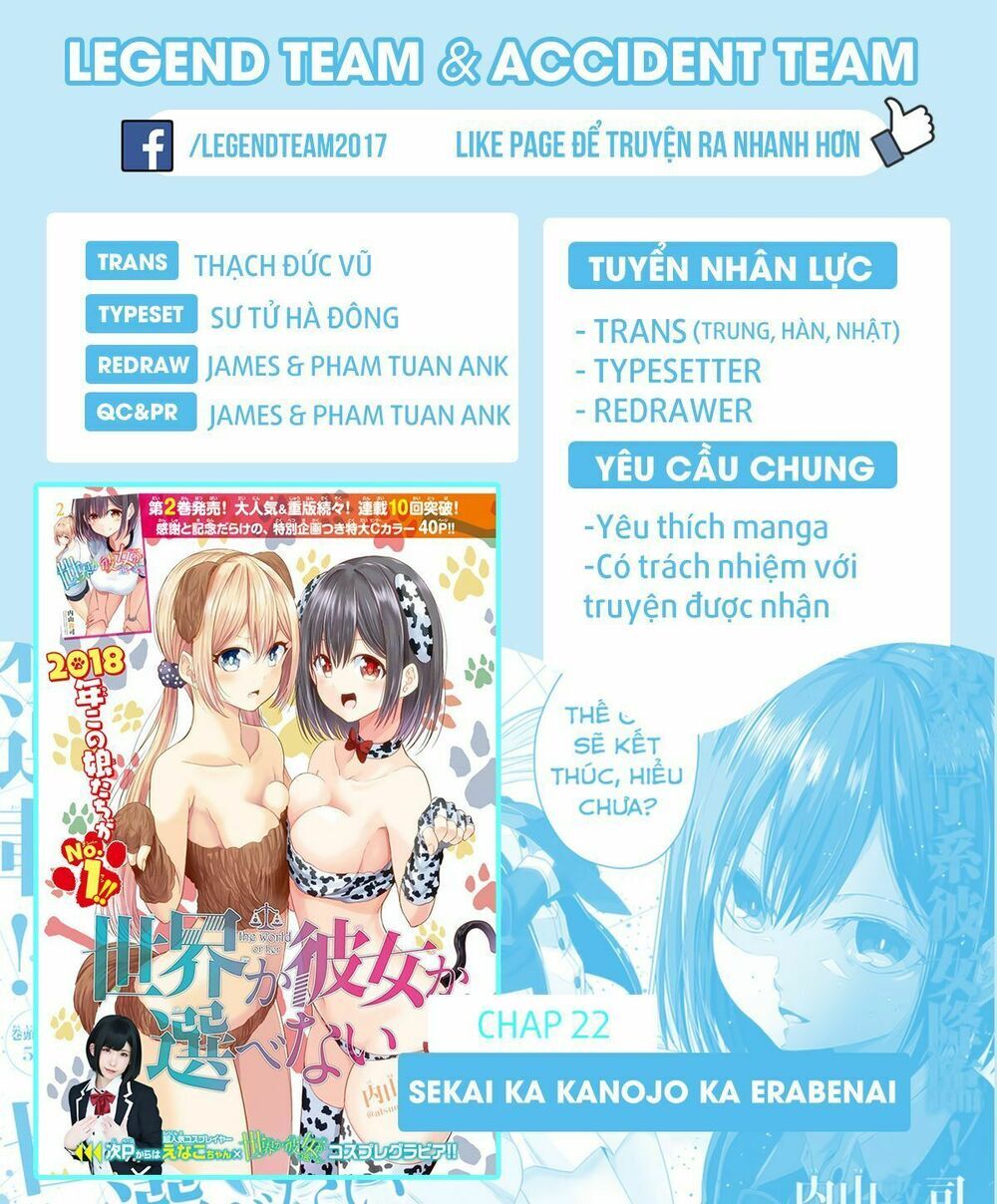 Sekai Ka Kanojo Ka Erabenai Chap 22 - Next Chap 23