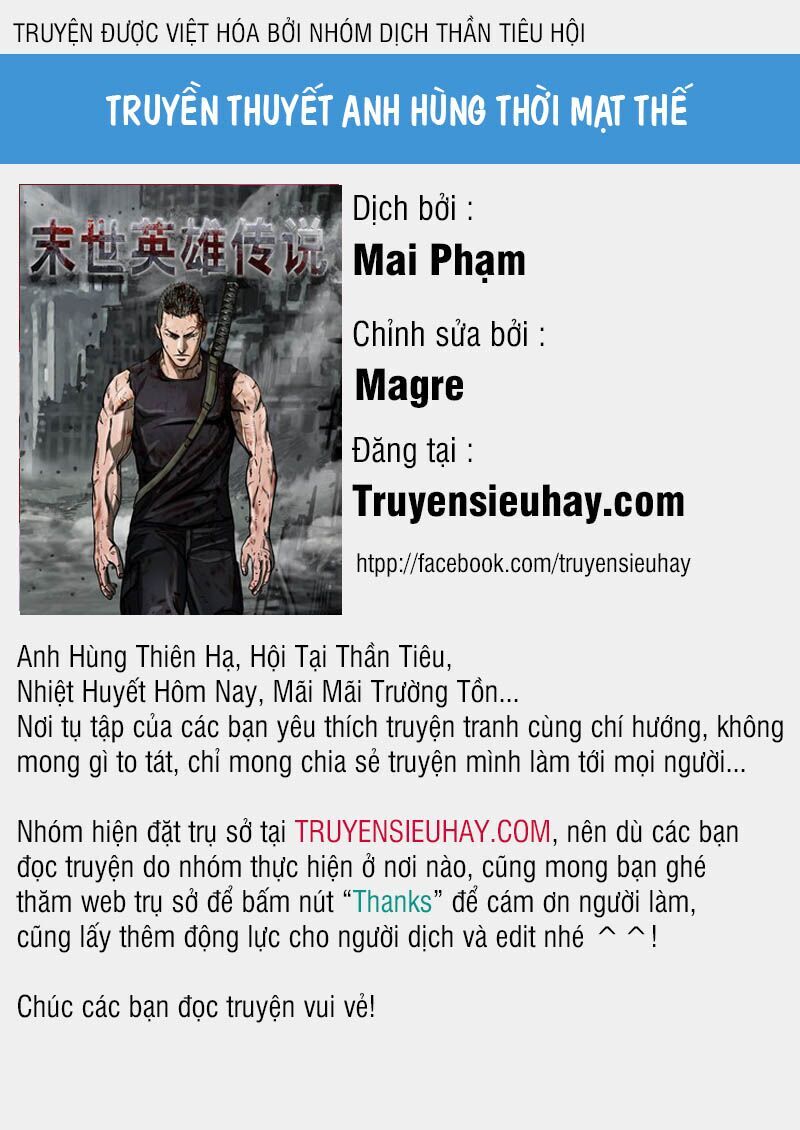Truyền Thuyết Anh Hùng Thời Mạt Thế Chap 3 - Next Chap 4