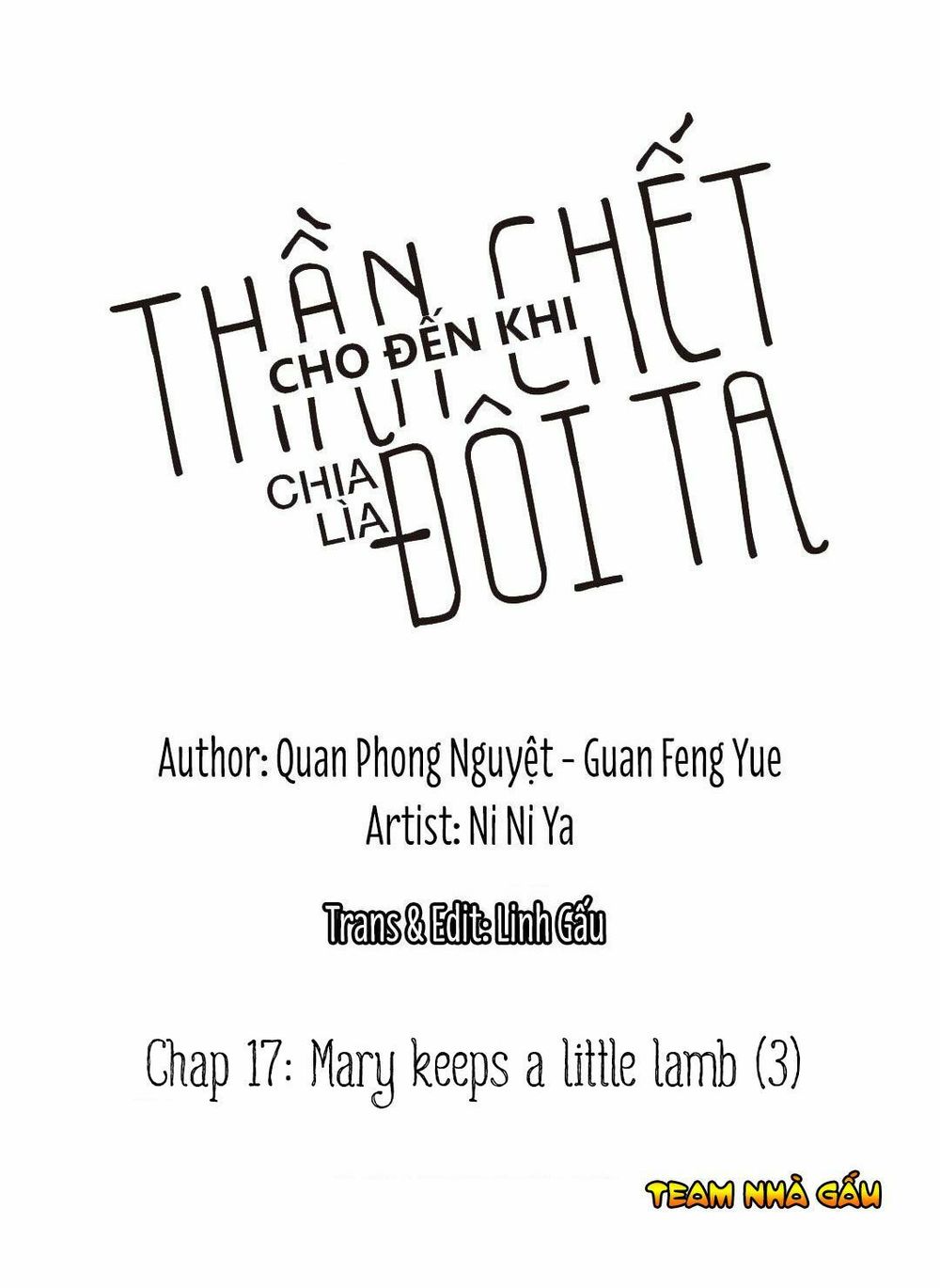 Cho Đến Khi Thần Chết Chia Lìa Đôi Ta - Trang 1